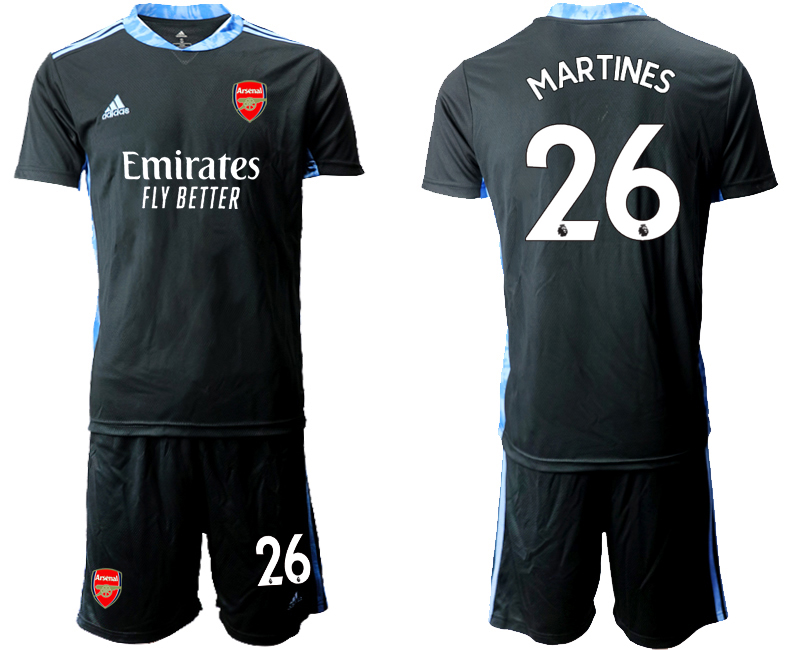 Men 2020-2021 club Arsenal black goalkeeper #26 Soccer Jerseys->->Soccer Club Jersey